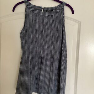 Adrianna Papell Navy Polka Dot Tank Top